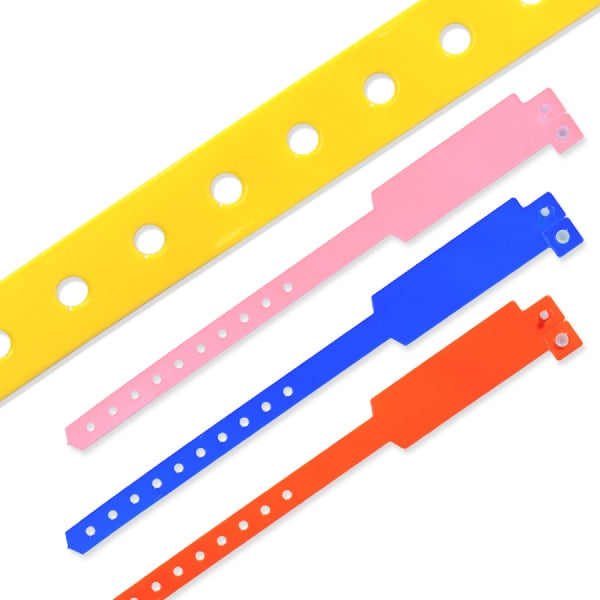 Wide Tab Plastic Wristbands