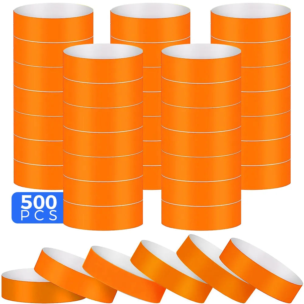 500 Pack Tyvek Paper Wristbands