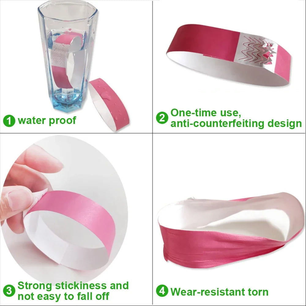 1inch Synthetic Paper Wristbands